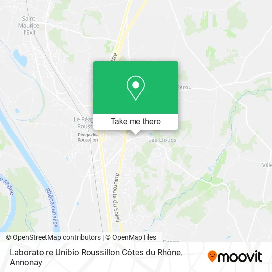 Laboratoire Unibio Roussillon Côtes du Rhône map