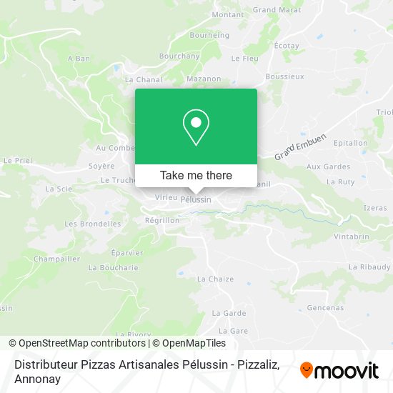 Distributeur Pizzas Artisanales Pélussin - Pizzaliz map
