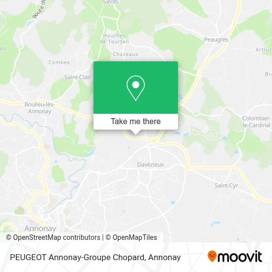 PEUGEOT Annonay-Groupe Chopard map