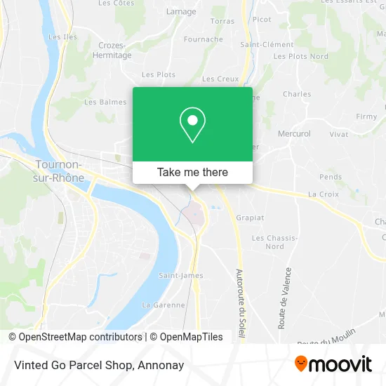 Vinted Go Parcel Shop map