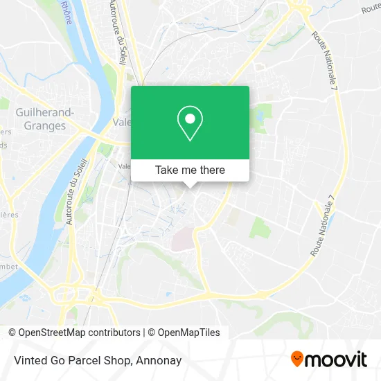 Vinted Go Parcel Shop map