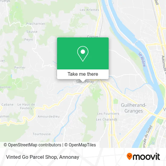 Vinted Go Parcel Shop map