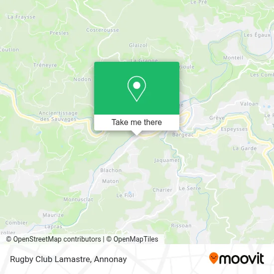 Rugby Club Lamastre map