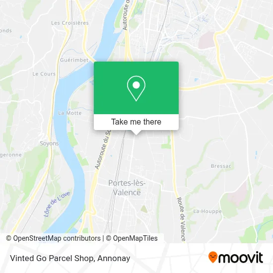 Vinted Go Parcel Shop map