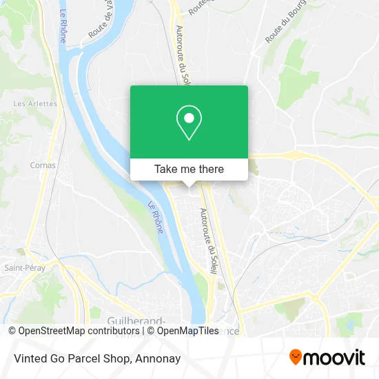 Vinted Go Parcel Shop map