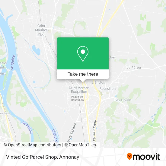 Vinted Go Parcel Shop map