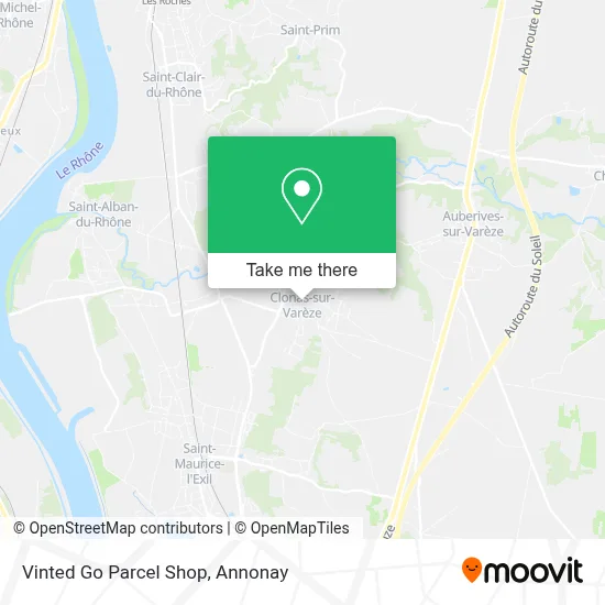 Vinted Go Parcel Shop map