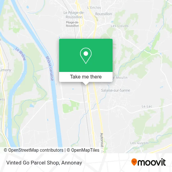 Vinted Go Parcel Shop map