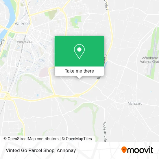 Vinted Go Parcel Shop map