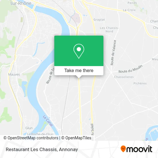 Restaurant Les Chassis map