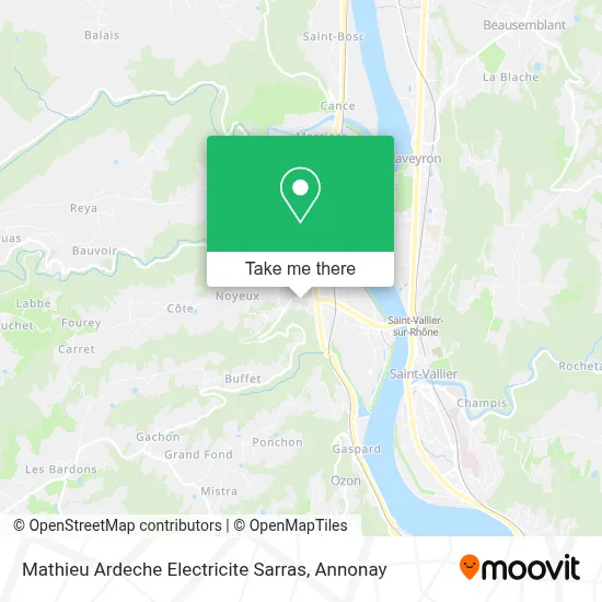 Mathieu Ardeche Electricite Sarras map