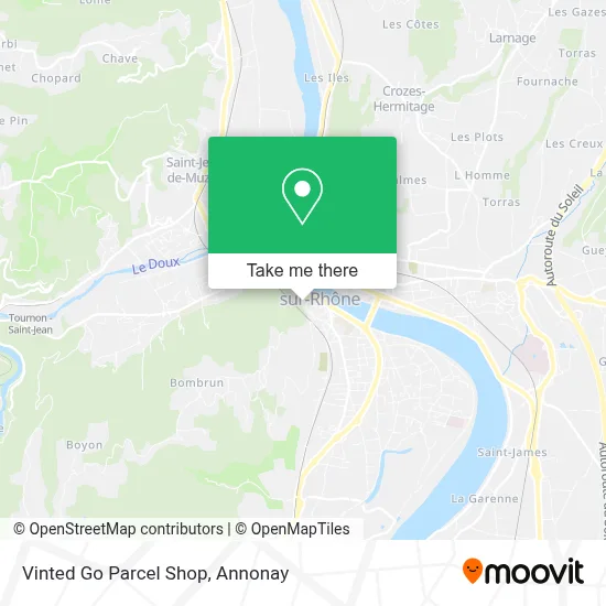 Vinted Go Parcel Shop map