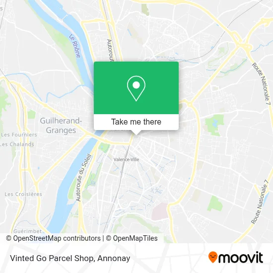 Vinted Go Parcel Shop map