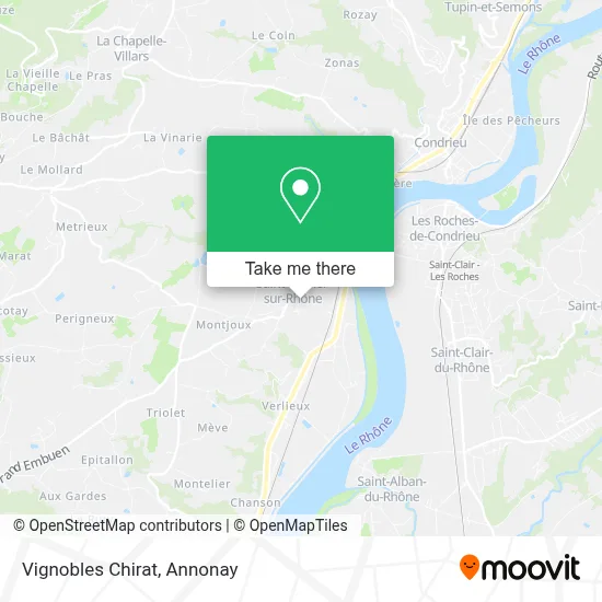 Vignobles Chirat map