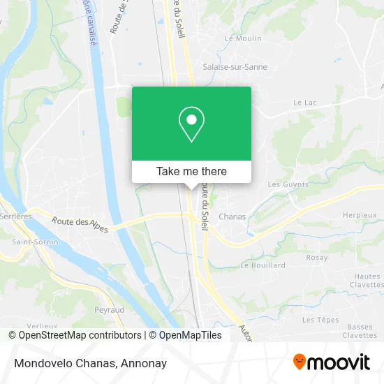 Mondovelo Chanas map