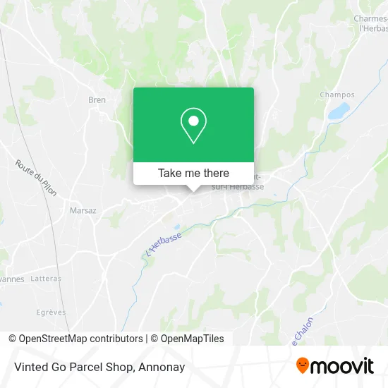 Vinted Go Parcel Shop map