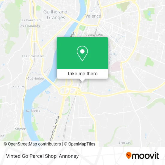 Vinted Go Parcel Shop map