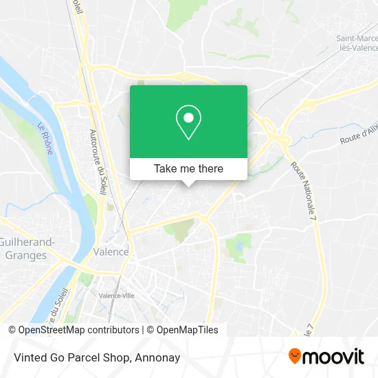 Vinted Go Parcel Shop map