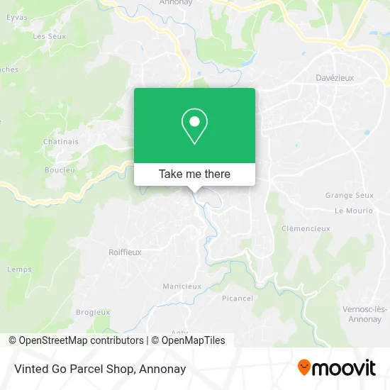 Vinted Go Parcel Shop map