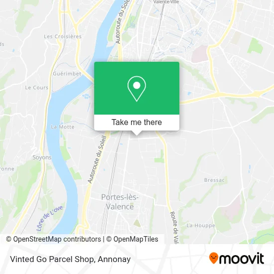 Vinted Go Parcel Shop map