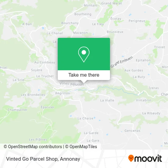 Vinted Go Parcel Shop map