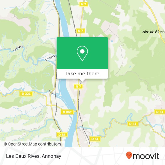 Les Deux Rives map