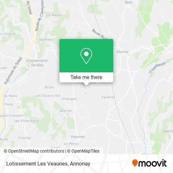 Lotissement Les Veaunes map