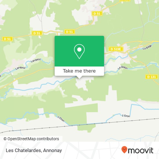 Les Chatelardes map