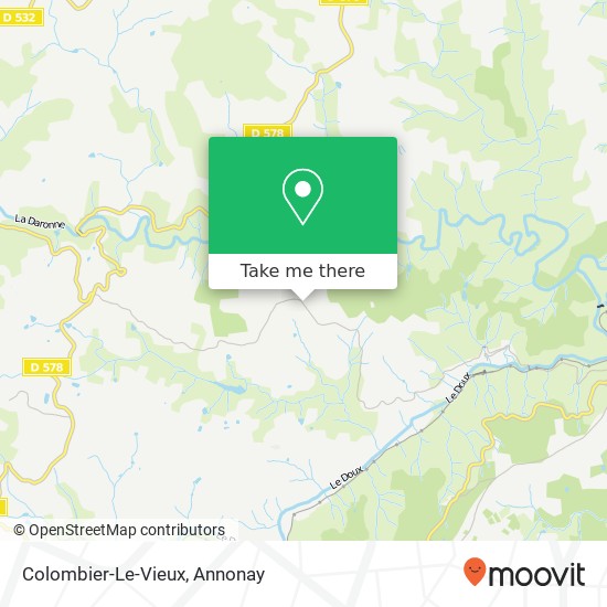 Mapa Colombier-Le-Vieux