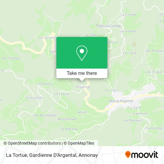 La Tortue, Gardienne D'Argental map