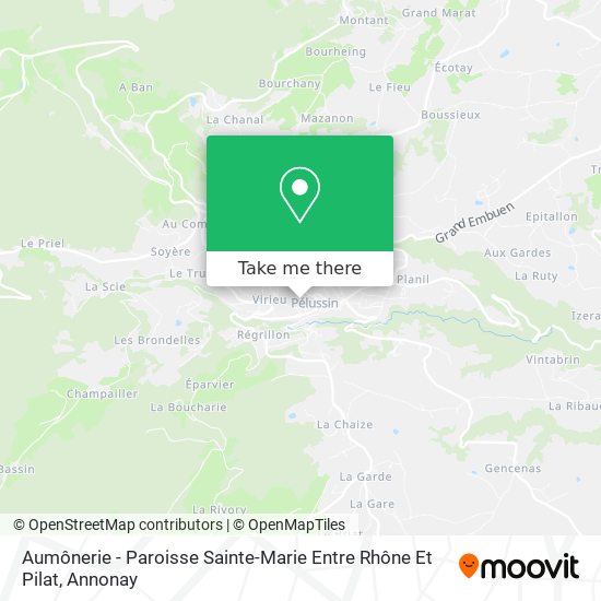Aumônerie - Paroisse Sainte-Marie Entre Rhône Et Pilat map