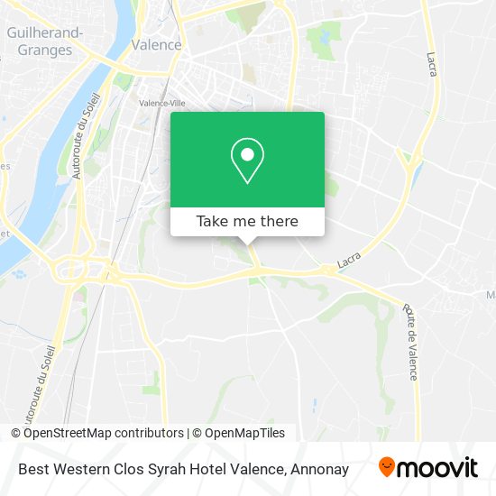 Best Western Clos Syrah Hotel Valence map