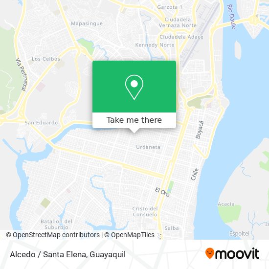 Alcedo / Santa Elena map