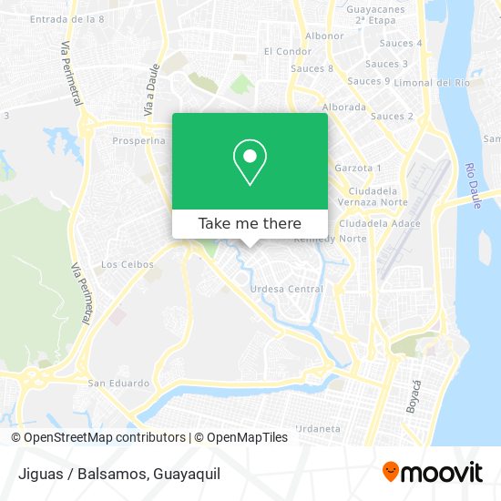 Jiguas / Balsamos map