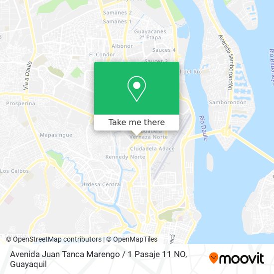 Mapa de Avenida Juan Tanca Marengo / 1 Pasaje 11 NO