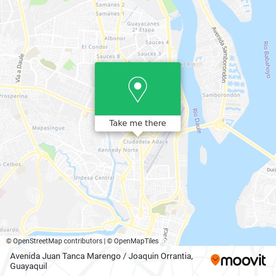 Avenida Juan Tanca Marengo / Joaquin Orrantia map