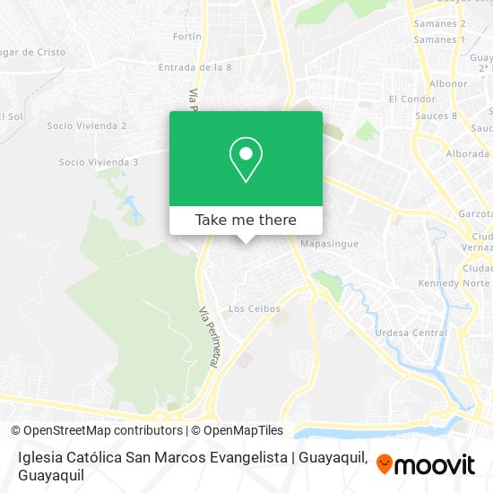 Mapa de Iglesia Católica San Marcos Evangelista | Guayaquil