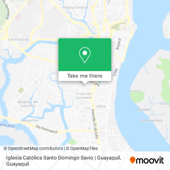 Mapa de Iglesia Católica Santo Domingo Savio | Guayaquil