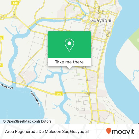 Area Regenerada De Malecon Sur map