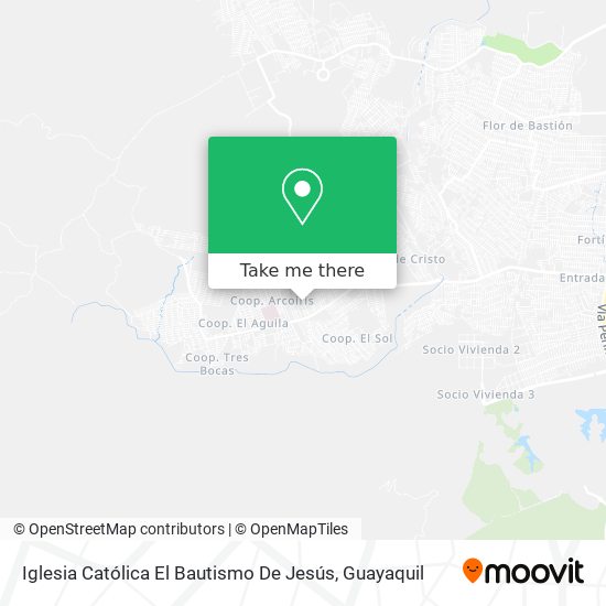 Iglesia Católica El Bautismo De Jesús map