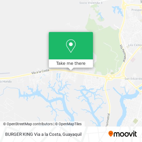 BURGER KING Via a la Costa map