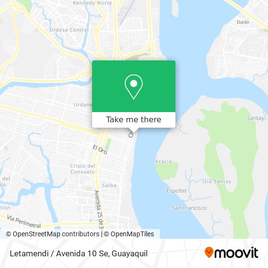 Mapa de Letamendi / Avenida 10 Se