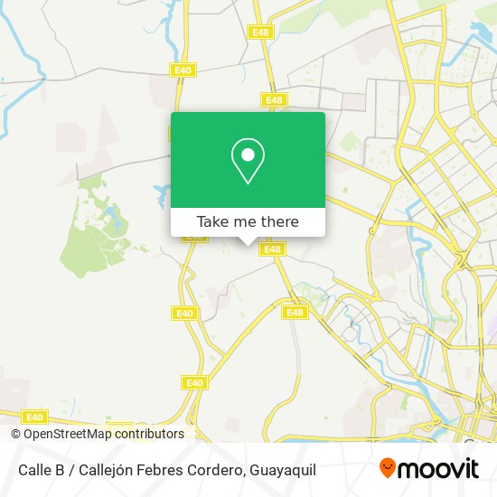Mapa de Calle B / Callejón Febres Cordero
