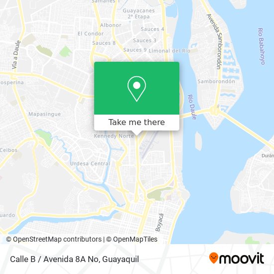 Calle B / Avenida 8A No map