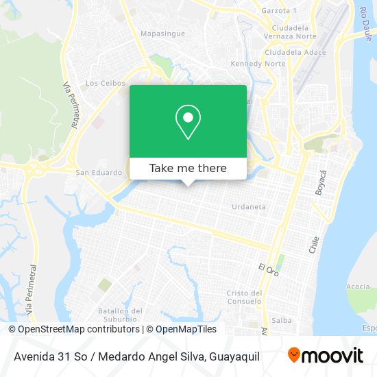 Mapa de Avenida 31 So / Medardo Angel Silva