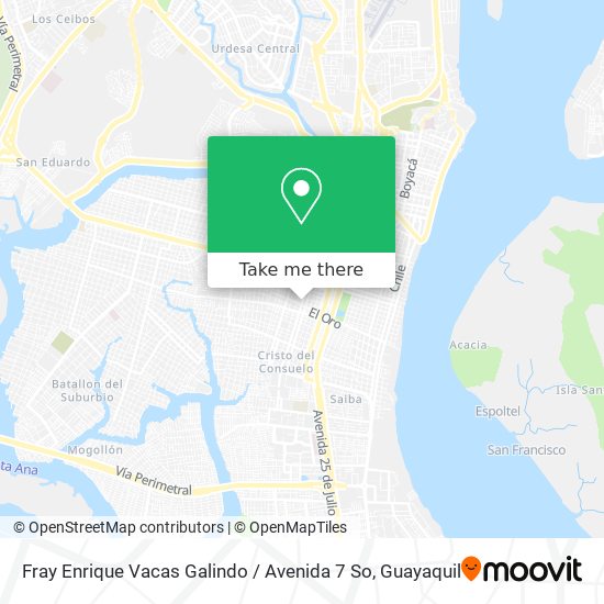 Mapa de Fray Enrique Vacas Galindo / Avenida 7 So