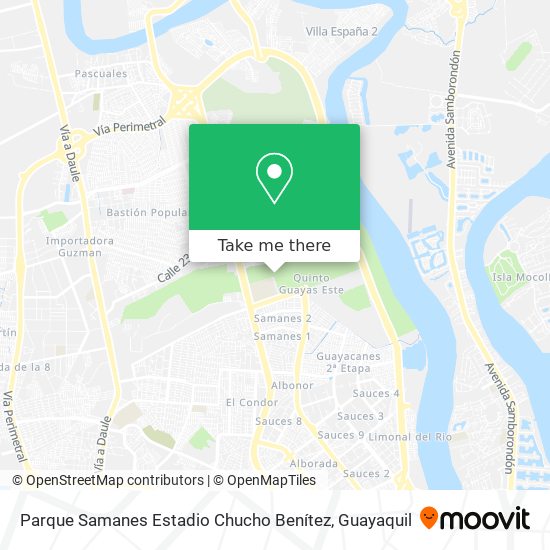 Mapa de Parque Samanes Estadio Chucho Benítez