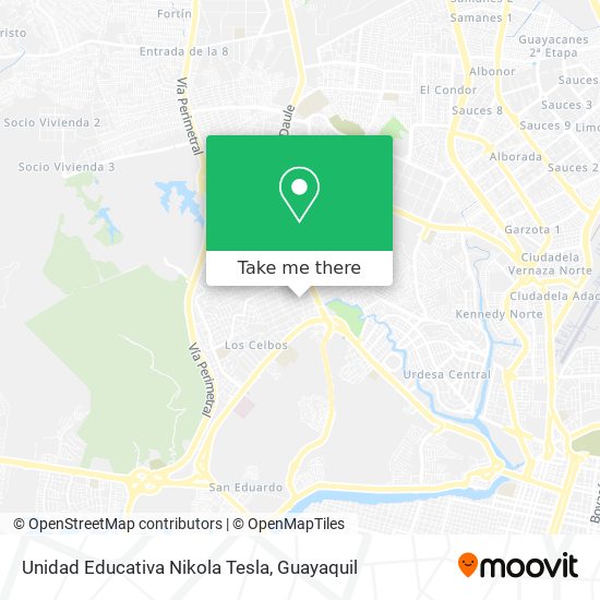 Mapa de Unidad Educativa Nikola Tesla