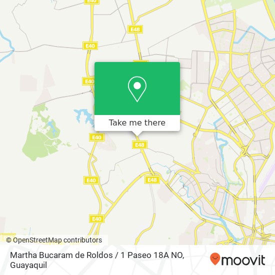 Mapa de Martha Bucaram de Roldos / 1 Paseo 18A NO