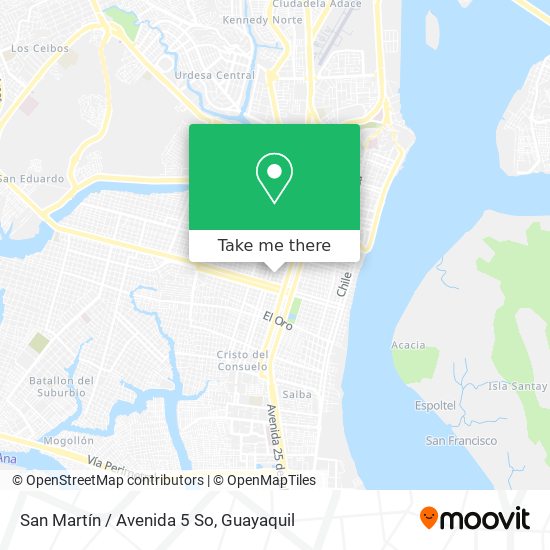 Mapa de San Martín / Avenida 5 So